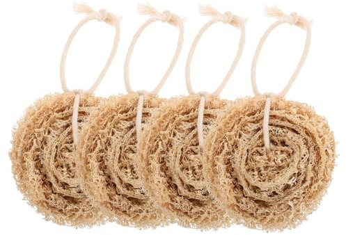 UTHCLO 4piezas Esponjas De Loofah Natural Esponjas para Lavado De Platos Limpiadores De Cocina Ecológicos Herramientas De Limpieza Multifuncionales y Ligeras para Uso Diario