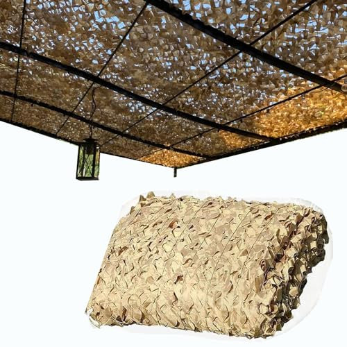 KDHKDFN Filet De Camouflage Sable, rectangulaire Filet d'ombrage pour la terrasse Serre Potager pergola décoration1x6m/3.2x19.6ft