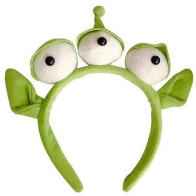 jokeshop Serre-tête Alien en peluche à trois yeux – Antenne jouet alien accessoire de costume spatial Déguisement de monstre de science-fiction