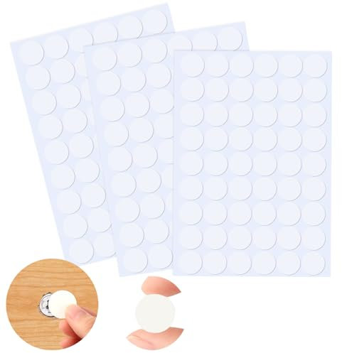 VFANDV 21mm Schraubenabdeckung Weiss, 162 Stück PVC Abdeckkappen für Schrauben Rund Selbstklebend Möbelaufkleber Schraubenloch Aufkleber für Wandschränke Schreibtische Möbel Reparaturen