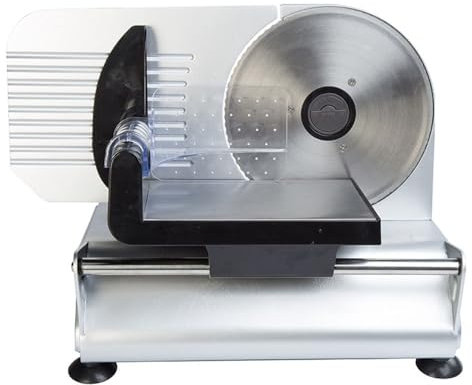150W Allesschneider Brotschneidemaschine Elektrisch Aufschnittmaschinen 0-15Mm Einstellbares Dickenrad Schneidet Präzise Fleisch, Käse, Brot, Obst Und Gemüse Für Die Schnellen Und Effizienten Slicing