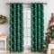 WONGS BEDDING Weihnachten Gardinen Grün SamtvorhäNge Schneeflocke Weihnachtsbaum Druck Vorhang Blickdicht Gardinen für Schlafzimmer Wohnzimmer Verdunklungsvorhang, 140x225 cm (Bxh), 2er Set