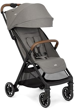 Joie pact™ pro Buggy – Leichter, kompakt faltbarer Buggy, Travel-System-kompatibel mit Tragetasche, ab Geburt bis 4 Jahre (0–22 kg), Pebble