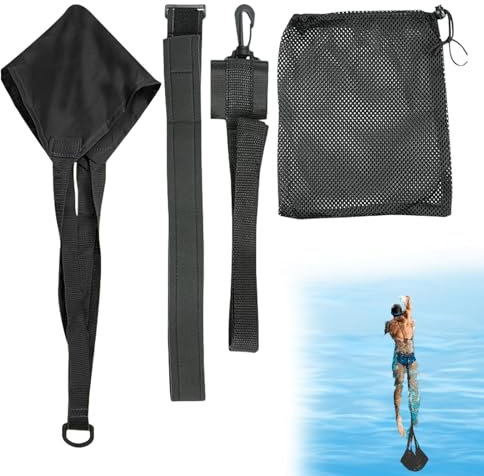 Allenamento di resistenza al nuoto, set per esercizi di nuoto in piscina, accessorio per nuoto e piscina, allenamento per nuoto e acquatico, allenamento di paracadute stazionario per nuoto