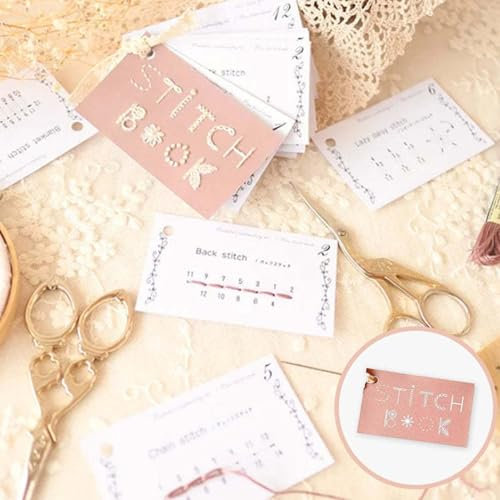 Creative Minis Nähbuch, DI Y-Nähstich-Kartenbuch-Set, Verbessern Sie Ihre Nähfähigkeiten, Stickstich-Buch, Nähbücher Für Anfänger, Stick- Und Nähbegeisterte