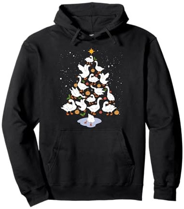 Gans Christbaum Lustiges Haustier Goose Xmas Pullover Hoodie