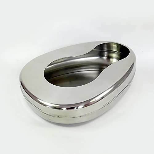 KJZMJOZ Bassins hygiéniques, urinoir INOX épaissi avec Couvercle Silver Bed Type Toilette pour Tout...(Without Cover)