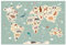 Kidsmood - Selbstklebende Tapete für Kinderzimmer, Fototapete mit Tieren aus aller Welt, Ideale Kinderzimmer Deko für Mädchen und Jungen, Schadstofffreie Vliestapete in lebendigen Farben, 208x300 cm