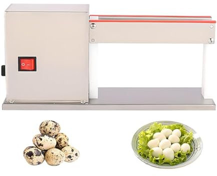 KHZKHC Electric Quail Egg Peeler Machine, 28w Semi-Automatic Quail Egg Peeler, 25kg/H, Low Breakage Rate, 304 Stainless Steel Body, For Peeling Quail Eggs, Bird Eggs
