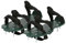 Harbour Housewares Lawn Aerator Shoes with Hook & Loop Straps - One Size Fits All - Green - 2x Manual Garden Gardening Grass Seed Spreader Scarifier Aerating Epoxy Floor Shoe Spikes Sandals Tool