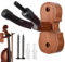 Supporto da parete per violino, supporto per violino e viola con gancio per archetto, gancio in legno massiccio, espositore verticale per casa e studio, supporto da parete per accessori