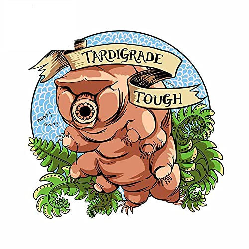 13 cm x 6,1 cm für Tardigrade Tough Crest Vinyl-Autoaufkleber, kratzfester Fensterkoffer