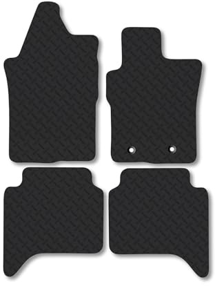 Ford Ranger (2022+) 5mm Rubber Van Mats | Heavy Duty Rubber Tailored Fit Floor Mats Full Coverage Durable Waterproof Accessories Easy Clean Anti Slip Made in the UK