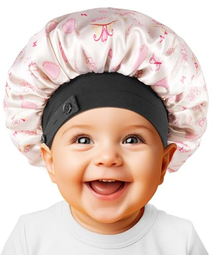 Bonnet bébé en Satin Douce, Réglable Double Couche pour Filles Garçons