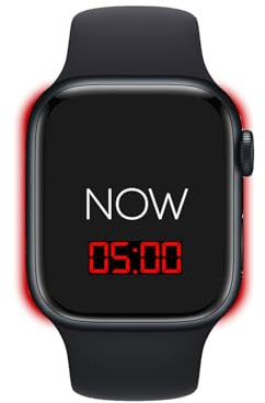 Reloj Now - Minimalista Digital con Luz Roja - Vive Consciente para Sentir el Presente - Hora Oculta Activable al Pulsar el Botón - Circadiano sin EMF nocivas