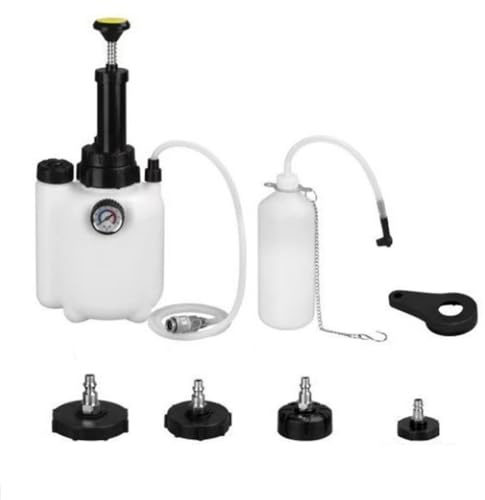 susaa Bidon de 3L pour Liquide de Frein de Voiture avec Pompe à Vide pour Saignement sous Pression. Kit Manuel de Purge de Frein de Voiture avec Pompe à Vide et Bidon de 1L pour Liquide de Frein.