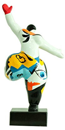 Statue Damen Figur weiße Tänzerin Dekoration, mehrfarbig – Style Pop Art – Artikel Modernes Design
