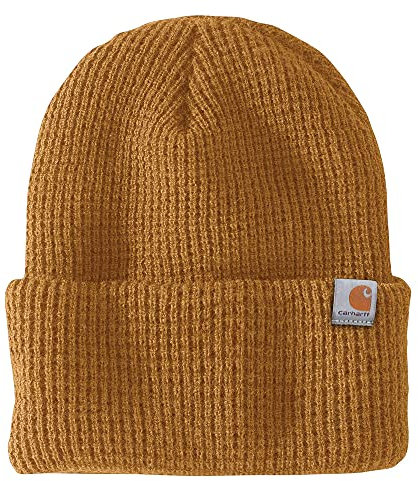 Carhartt Herren Knit Insulated Waffle Beanie-Mütze, Braun Brown, Einheitsgröße