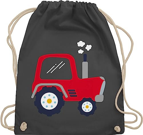 Turnbeutel Rucksack - Traktoren - Taschen - Kinder Traktor - Unisize - Dunkelgrau - kindergartenrucksack trecker landwirt kindergarten beutel tasche kita jungs turnbeutelrucksack landwirtschaft mit