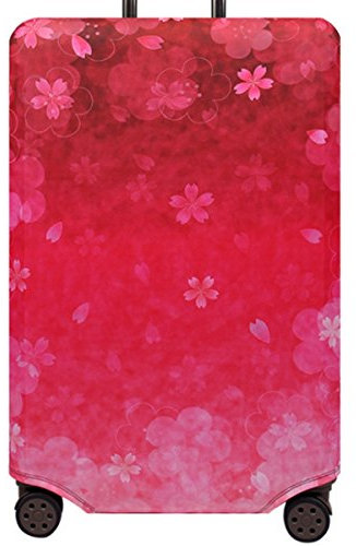 YianBestja Elastisch Reise Kofferschutzhülle Abdeckung Waschbar Kofferhülle Schutz Bezug Luggage Cover für 18-32 Zoll Koffer (Sakura, XL (29-32 Zoll))