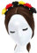ZADAWERK® Haarreif - Blumen - schwarz- rot - gelb - Deutschland - Belgien - Fan - Fußball - Olympia