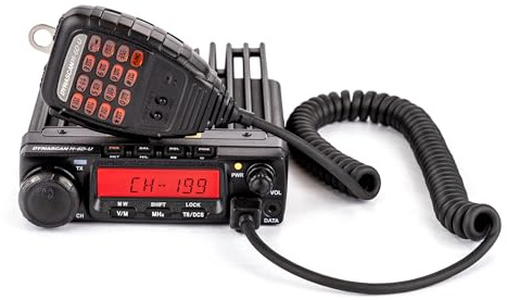 Dynascan M-6D-U Emisora Móvil UHF Profesional - Transceptor para Vehículo 440-470MHz, 400W, 200 Canales, Secrafonía (Scrambler) y Micrófono DTMF