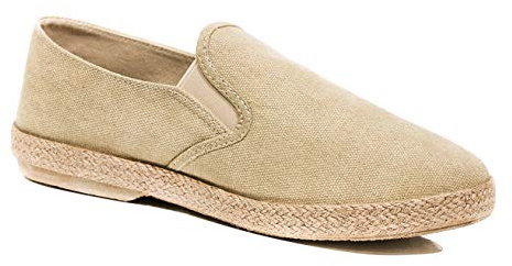 Mocassini espadrillas uomo artigianali casual scarpe basse estive (42, Beige)