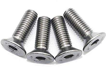Lot de 10 vis à tête fraisée avec six pans creux M10 x 20 mm ISO 10642 A2 V2A DIN 7991
