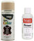 TRG Lederfarbspray 150ml Lederfarbe + Primer & Lederreiniger 100ml für Glattleder | Spray für Schuhe, Kunstleder & Stoffe, starke Deckkraft, viele Farben inkl. Metallic (hell beige 354/25)
