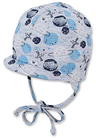 Sterntaler Baby - Jungen Schirmmütze 1602100 Winter-Hut, hellgrau, 43