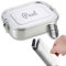 LOOXIS Personalisierte Lunchbox aus Edelstahl mit Namen & Text graviert – 800 ml, inkl. Abtrennung, Auslaufsicher, Bento-Box, Brotdose – Geschenkidee Kinder, Einschulung, Arbeit - M