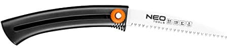 NEO TOOLS Gartensäge, Baumsäge, gehärtete Aggressive Spezial-Zahnung, Handsäge, Rutschfester Griff, praktischer Halter mit Gürtelclip, Holzsäge Säge Astsäge