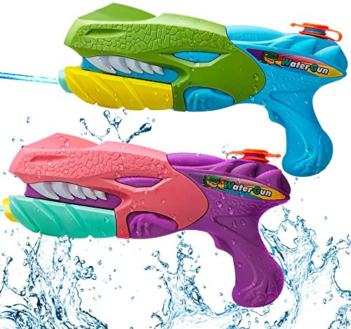 Pistolet à Eau Enfants Lot de 2 Fusil à Eau Jouets Pistole à Eau Jouet pour Enfants Jeu À L'ouvert Piscine Plage