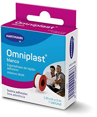 Omniplast: Resistant Tape for Holding Dressing and Bandages; White; 1.25 cm x 5 m