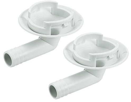 sourcing map Climatisateur Vidange Tuyau Connecteur 40mm Tube Coude Raccord Remplacement Pièce Accessoires pour Mini-Split Fenêtre AC, Beige Paquet de 2