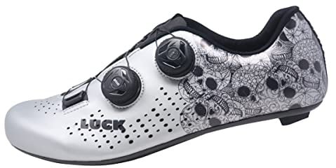 LUCK Genius Limited Edition Fahrradschuhe für Rennrad, mit HD-50 Carbon Sohle und doppeltem Präzisions-Drehsystem., grau, 39 EU