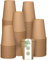 DeinPack 200 Kaffeebecher 300 ml 12 oz Umweltfreundliche Kaffeebecher I Pappbecher braun I Probierbecher Trinkbecher I Coffee to go Einwegbecher biologisch abbaubar