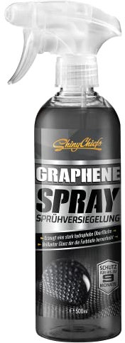 ShinyChiefs Graphene Spray - Innovative Autolack Sprühversiegelung mit Graphene Harzen - Langanhaltender Schutz von Wachs und Versiegelung - hydrophober Schutz mit Hochglanz-Effekt, 500ml