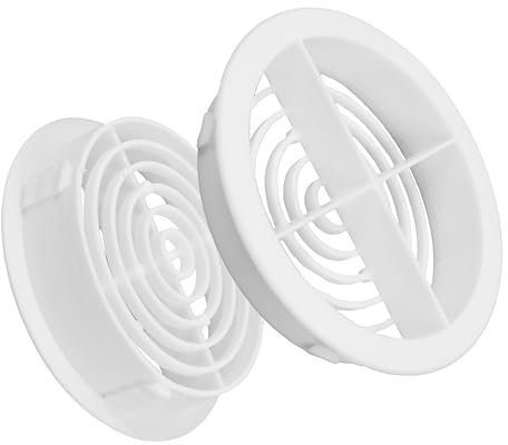 HomeSmart 4 Pack 68mm White Plastic Round Soffit Air Vents | UV Resistant UPVC Push-in Roof Disc for Fascia | Long-Lasting, Durable, and Weatherproof Circular Soffit Vent for Optimal Ventilation