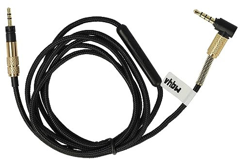 vhbw Audio AUX Kabel kompatibel mit Sennheiser Momentum 2.0 HD4.40, HD4.40 BT, HD4.30i Kopfhörer - Audiokabel 3,5 mm Klinkenstecker, 9 cm Schwarz