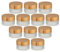 gouveo Lot de 12 pots à crème 30 ml en verre mat avec couvercle en bois – Pot à crème vide à remplir – Petits pots pour crème, cosmétiques, lotion – Parfait pour le voyage et le sac à main (CTM030BM)