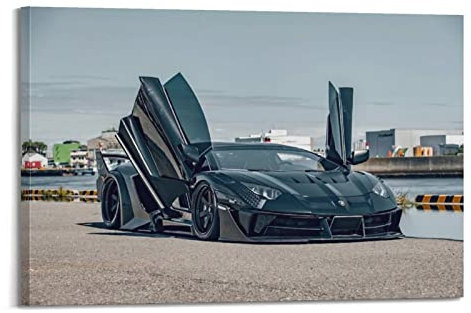 JUNNA Hyper Car Poster für Lamborghini Aventador LP770-4 SVJ Sportwagen, dekoratives Gemälde, Leinwand, Wand- und Kunstbild, Familien-Schlafzimmer, Dekoration, 40 x 60 cm