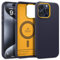 Caseology Nano Pop Mag für iPhone 15 Pro Hülle [Magnetisch] [Schutz in Militärqualität] mit Seitlichen Griffmustern iPhone 15 Pro Hülle - Marine
