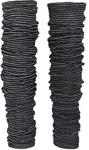 GURU SHOP Lange Beinstulpen aus Baumwolle, Baumwollstrick Ethnostulpen - Schwarz, Herren/Damen