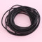 YIEUR 5 metri cavo in pelle intrecciata, catena in pelle nera, 3 mm cinturini in pelle rotonda, catena in vera pelle per artigianato fai da te (nero)