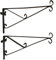 2 Pack Hanging Basket Brackets - Fits up to 15 Hanging Baskets - Metal Iron Wall Mount Brackets, Planter Brackets for Hanging Gardening Decoration. Strong Heavy Duty