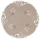 Tischdecke Mitteldecke Tischläufer Deckchen Kissenhülle Herbst beige braun Bestickt mit Blättern Leinenoptik (rund 60 cm)