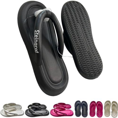 Steingraf © The Floats Air - FLIP-FLOP Superweiche-Rutschfeste Wolkenschuhe Model: VOGUE Black Größe 36/37