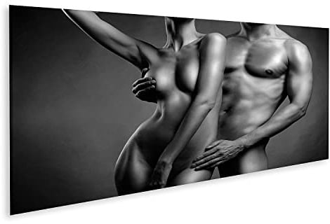 islandburner Bild auf Leinwand Nacktes Paar Erotisch In Schwarz-Weiß Bilder Wandbilder Poster