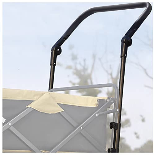 Universal-Klappwagen-Schiebegriff-Befestigung (53 cm Außenbreite und 50 cm Innenbreite), verstellbare Schub-/Zugstange für Gartenwagen, kann auf 1,5 cm Vierkantrohr befestigt Werden